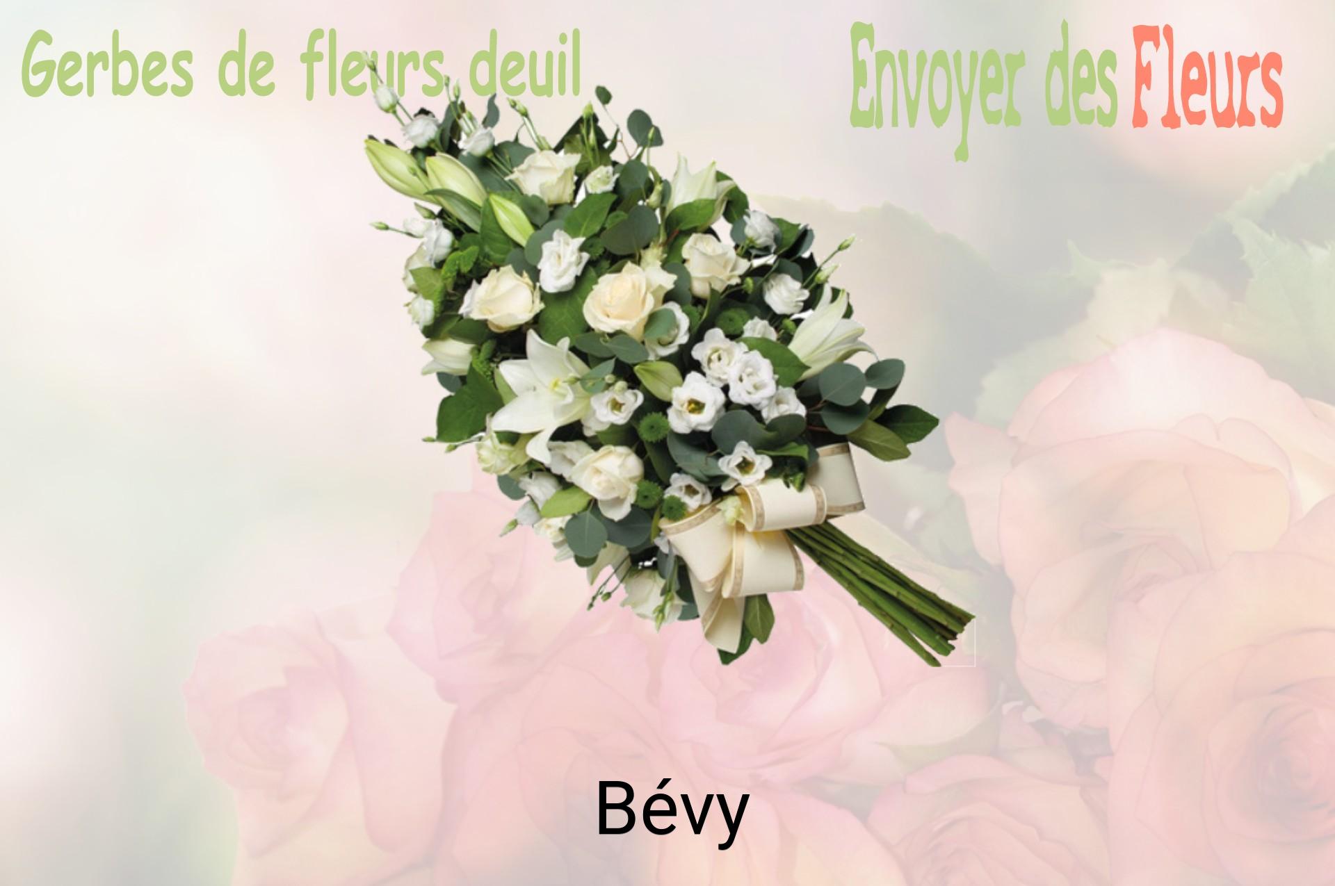 Gerbe de fleurs de deuil livrée à Bévy